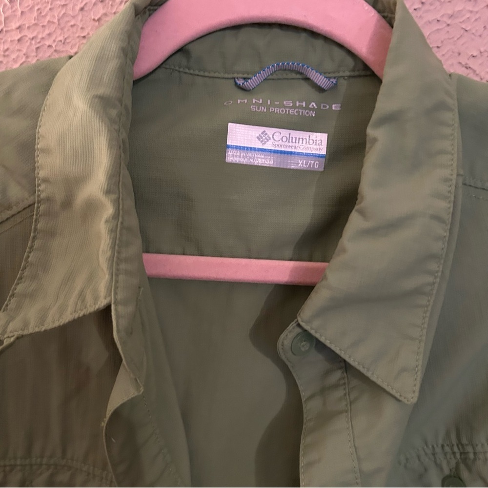Columbia Women's Olive Green Omni Shade Protection Long Sleeve Size Xl - Picture 2 of 10